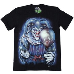 Glow In The Dark T Shirt Joker Clown Haunted Balloon GC43 Size M-XXL