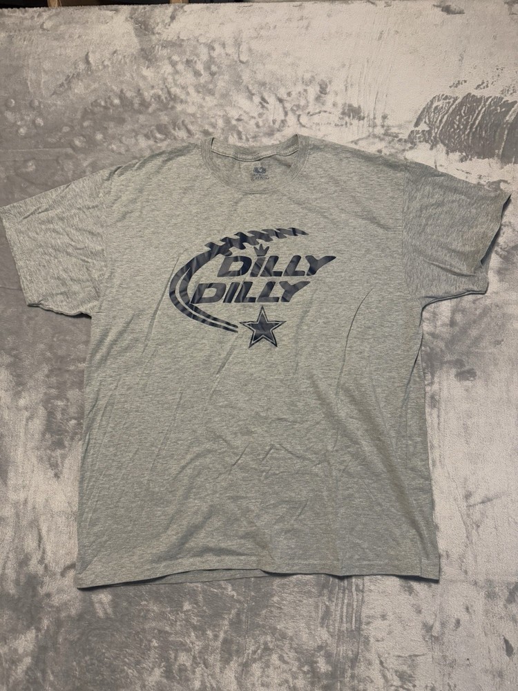 Dallas Cowboys “Dilly Dilly” Bud Light Gray Nfl Men’s Large T-Shirt