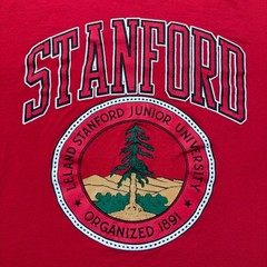Vintage 90s Stanford University Big Logo Spellout Single Stitch Size Medium