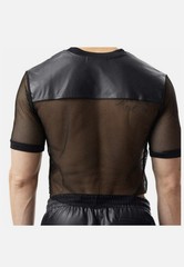 Nasty Pig Mesh Black Honcho Football Jersey Crop Cut Off Gay L Large Poly blend
