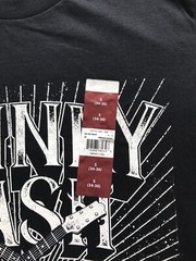 Johnny Cash The Man In Black Men’s Black Crewneck Graphic T-shirt Sz S Chest 35″