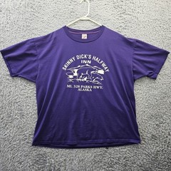 Funny Vintage 90s T Shirt Skinny Dicks Halfway Inn Alaska 2XL JERZEES Polar Bear