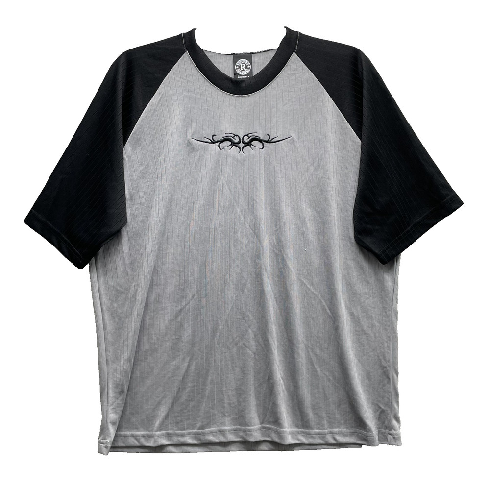 VTG Old Stock Ranchero Raglan Tee Large Grunge Tribal Biker Y2k Streetwear Rock