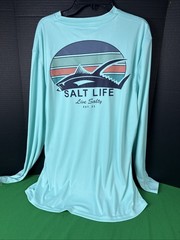 Salt Life Men’s Long Sleeve UV Tee Size M Light Blue NO TAGS
