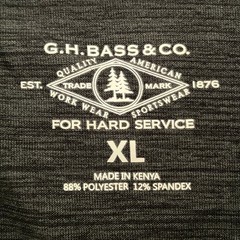 G.H. Bass & Co. 1/4 Zip Shirt Men’s XL Dark Greenish Gray Lightweight Stretch