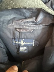Ralph Lauren Navy Blue Hooded Windbreaker Jacket Size L