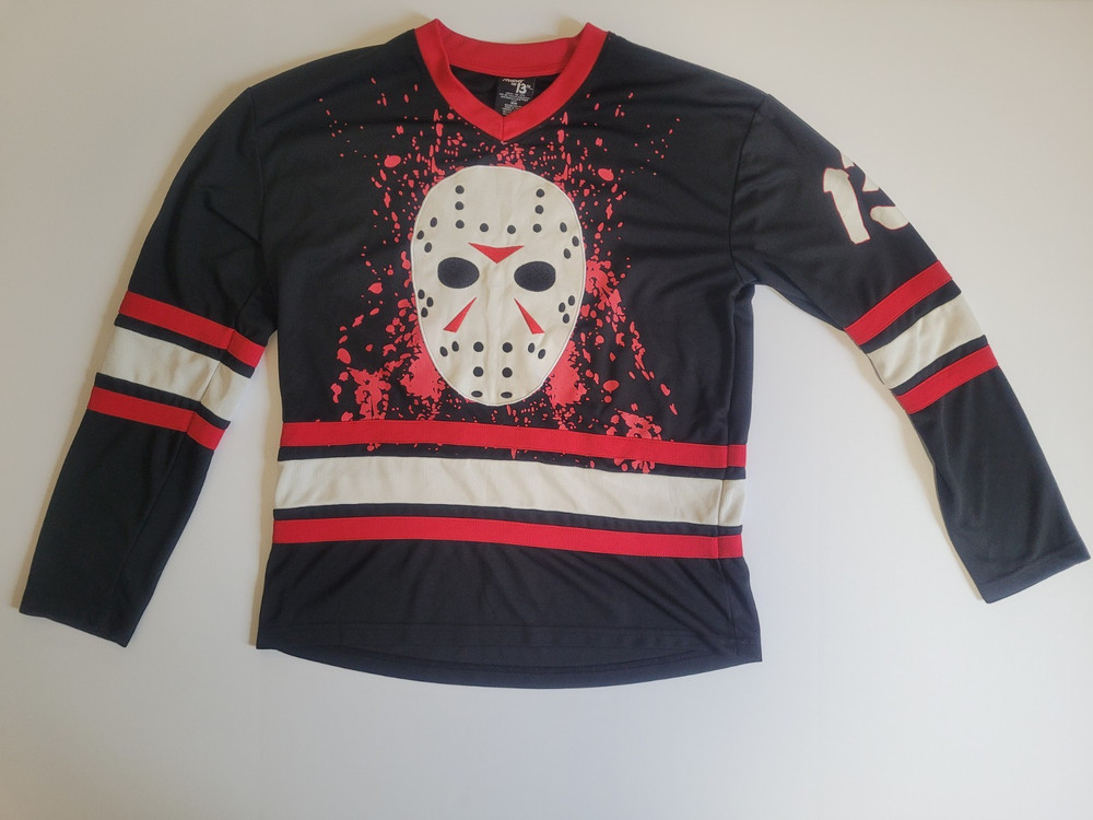 Friday The 13th Jason Voorhees Hockey Jersey Logo Size X-Large Adult Men XL