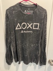 Ripple Junction Playstation Logo Crew Neck Cotton Long Sleeve T-Shirt Men’s Sz S
