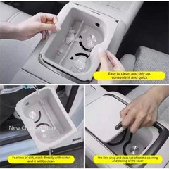 For Zeekr 7X Silicone Center Console Water Cup Frame Cover Anti-slip Wireless Ch