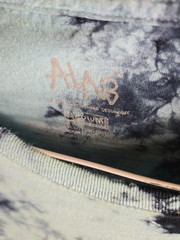 ALAB Blue Tie-Dye Alien Peace Shirt Medium Smiley 3-Eye 100% Cotton