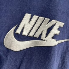 Vintage Nike Shirt Mens Large 90s Blue Pullover HipHop Center Swoosh Streetwear