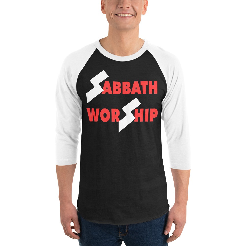 Black Sabbath Sabbath Worship We Sold Our Souls For Rock 3/4 sleeve raglan shirt