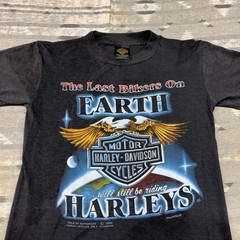 Vintage 80s Harley Davidson Shirt 3d Emblem Columbus Ga Small