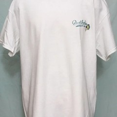 Cartoon Shark Barracuda Needlefish Florida Key Fisherman Fun Men’s Large T-Shirt