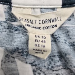 Seasalt Cornwall Womens T Shirt UK 20 Organic Cotton Blue
