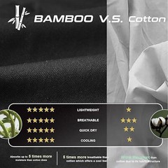 Men’s Cooling Dry Fit Athletic T Shirt Moisture Wicking Anti Odor Bamboo Short