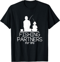 Fishing Partners for Life Father and Son Matching Outfits T Shirt