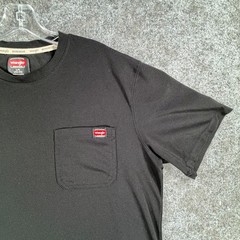 Wrangler Workwear T Shirt Mens Large Black Utility Moisture Wicking Relaxed Fit