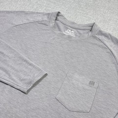 Huk Shirt Mens XL Gray Long Sleeve Crewneck Pocket Tagless Polyester Viscose