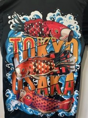 Cool T shirt Japanese Style Light weight comfortable Unisex Machine Wash Fish