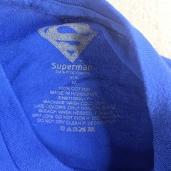 Spencer’s Men’s Shirt Size Medium Blue Superman Full Suit Graphic Comic Costume