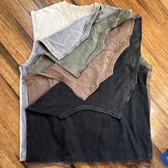 Men’s 5-Pack Sleeveless Vintage Washed Cotton AS SEEN ON TIKTOK- T-Shirts L