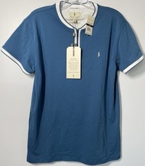 Scott James 1/4 Zip Henley SS T-Shirt Men’s S BossBlue/Chalk SJTS-21014