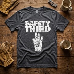 Funny Safety Third Missing Finger Quote Work Humor Unisex T-Shirt