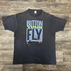 Vintage Levi’s Button Your Fly Shirt Mens XL Black 501 Distressed 90s Faded Tee