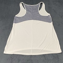 Vince Shirt Mens M White Blue Tank Top Scoop Neck Lightweight Elevated Basic