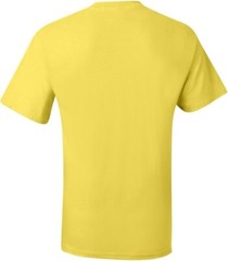 Hanes Beefy-T Unisex Pocket T-Shirt #5190 Crew Neck Short Sleeves Yellow Size XL