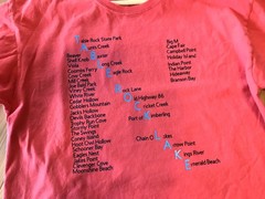 Table Rock Lake Upcycled Graphic Tee, Landmarks Marinas Red Men’s Size Large