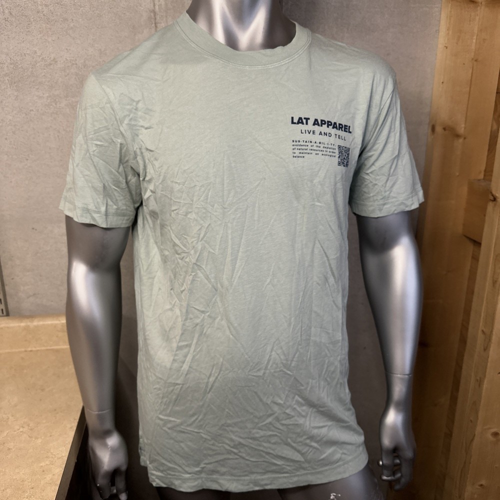 LAT Apparel 6904 Bamboo Tee Eucalyptus Green Unisex L Large NWT