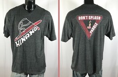 HINANO Tahiti SHIRT 2XL Dont Splash.. Paddle Gray 2-Sided RARE