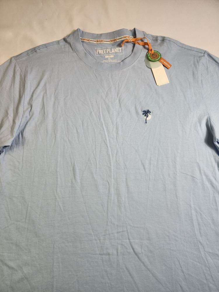 Free Planet T-Shirt Mens XL Blue Short Sleeve Causal Active Outdoor Top New, NWT
