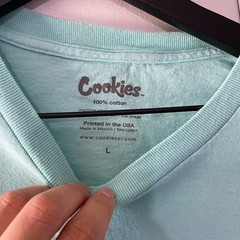 Turquoise Cookies Logo T Shirt Size L