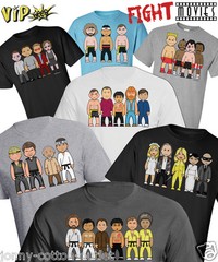 VIPwees Mens TShirt Quality Cotton Fight Movie Inspired Caricatures ChooseDesign