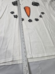 Size XXL – Vintage Christmas Snowman Face T-Shirt Dec 25th coal and a carrot