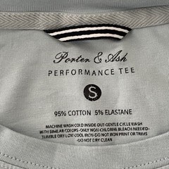 Porter & Ash Performance Tee Men S Green Stretch Cotton Premium Minimal Athletic