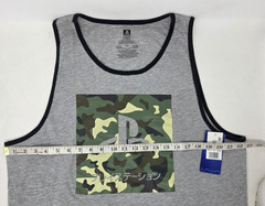 NEW PlayStation Gray and Camo Print Tank Top Men’s Size 2XL XXL Sony NWT