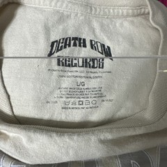 Death Row Records Mens Graphic T-Shirt Tan Doberman Lightning Rap Tee Large