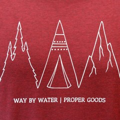 Way by Water/Proper Goods Men’s Burgundy T-Shirt XL