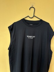 represent running vest team Black 247 hyrox gym top t-shirt tank Size L
