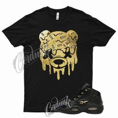 DRIPPY T Shirt for Question Mid Black Metallic Gold Toe DMP 1 6 7 95 97 3
