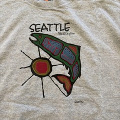 Vintage Seattle Washington Shirt Mens XL Gray Signal Sport Fish Tee T-Shirt USA