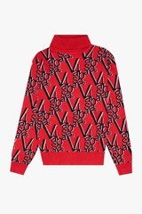 Valabasas Turtle Neck Sweatshirt Red & Black XL