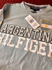 Argentina Football FIFA world cup Soccer Tee Shirt Tommy Hilfiger brand