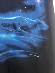 Vintage Liquid Blue Wolf Tee 2XL Shirt 2001 Great Wolf Lodge 2 Sided