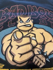 90’s Bad Boy Club – Quit Yer Snivlin’- Bold Graphic Long Sleeve T Shirt XL Black