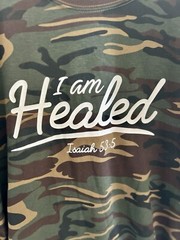 ANVIL BRAND “I Am Healed” Isaiah 53:5 Camo Shirt Men’s Short Sleeve Size 3XL